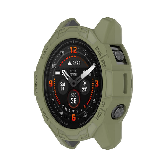 For Garmin Epix Pro 51mm / Fenix 7X / 7X Pro ENKAY Hat-Prince TPU Armor Designed Watch Protective Case(Dark Green) - Watch Cases by ENKAY | Online Shopping UK | buy2fix