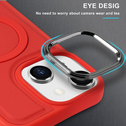 For iPhone 15 Plus Imitation Liquid Skin Feel Plating Magsafe Phone Case(Red) - iPhone 15 Plus Cases by buy2fix | Online Shopping UK | buy2fix