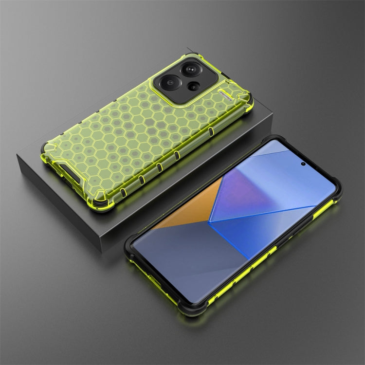 For Redmi Note 13 Pro+ Shockproof Honeycomb Phone Case(Green) - Note 13 Pro+ Cases by buy2fix | Online Shopping UK | buy2fix