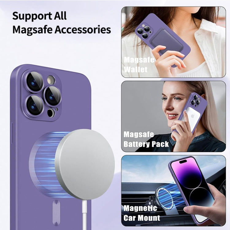 For iPhone 16 ENKAY MagSafe Matte TPU Phone Case with Lens Film(Purple) - iPhone 16 Cases by ENKAY | Online Shopping UK | buy2fix