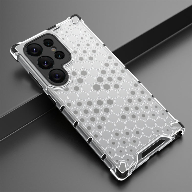 For Samsung Galaxy S24 Ultra 5G Shockproof Honeycomb Phone Case(White) - Galaxy S24 Ultra 5G Cases by buy2fix | Online Shopping UK | buy2fix