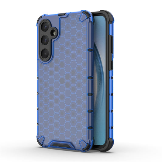 For Samsung Galaxy A55 Shockproof Honeycomb Phone Case(Blue) - Galaxy Phone Cases by buy2fix | Online Shopping UK | buy2fix