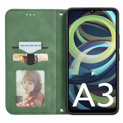 For Xiaomi Redmi A3 4G Retro Skin Feel Magnetic Flip Leather Phone Case(Green) - Xiaomi Cases by buy2fix | Online Shopping UK | buy2fix