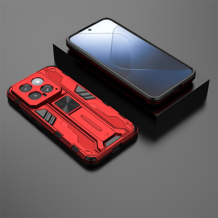 For Xiaomi 14 Supersonic Armor PC Hybrid TPU Phone Case(Red) - 14 Cases by buy2fix | Online Shopping UK | buy2fix