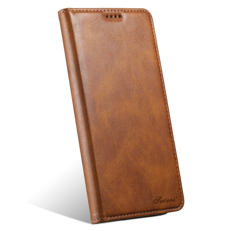 For iPhone 16 Pro Max Suteni J02 Oil Wax Wallet Leather Phone Case(Brown) - iPhone 16 Pro Max Cases by Suteni | Online Shopping UK | buy2fix