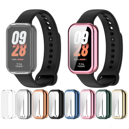 For Xiaomi Smart Band 8 Active Full Package TPU Electroplated Watch Protective Case(Rose Gold) - Watch Cases by buy2fix | Online Shopping UK | buy2fix