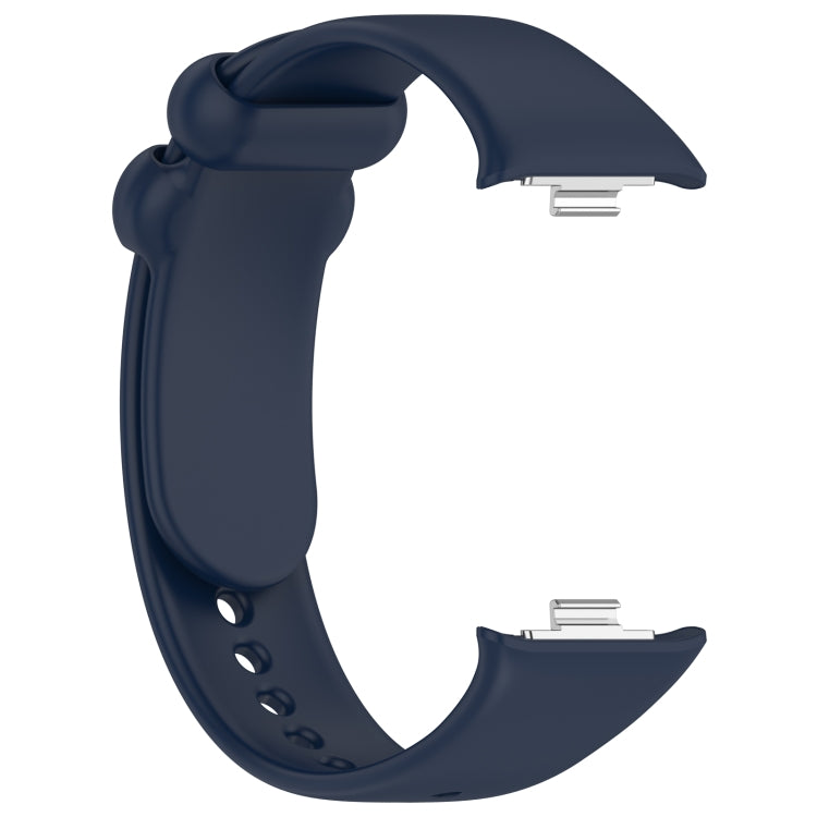 For Redmi Watch 4 Solid Color Liquid Silicone Watch Band(Dark Blue) - Watch Bands by buy2fix | Online Shopping UK | buy2fix