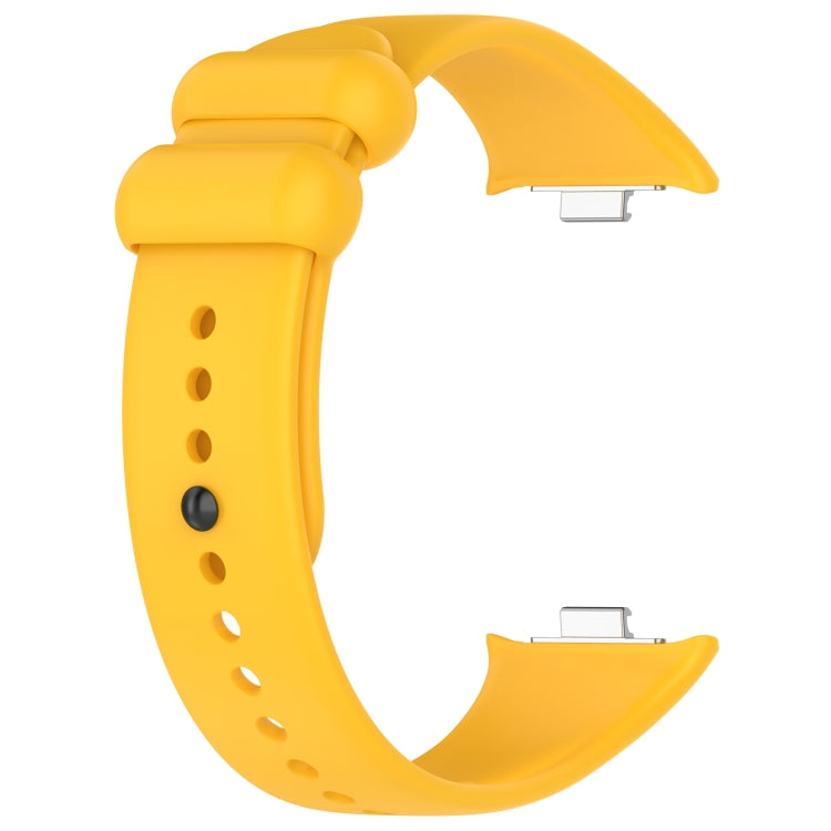 For Redmi Watch 4 Solid Color Liquid Silicone Watch Band(Yellow) - Watch Bands by buy2fix | Online Shopping UK | buy2fix