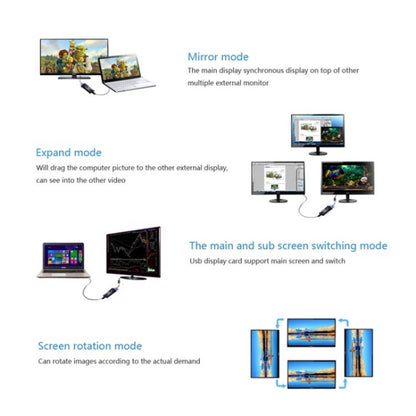 WAVLINK UG17V2 Expanded Screen Graphics Card USB to VGA Adapter Converter 1080P Multi-Display - Adapter by buy2fix | Online Shopping UK | buy2fix