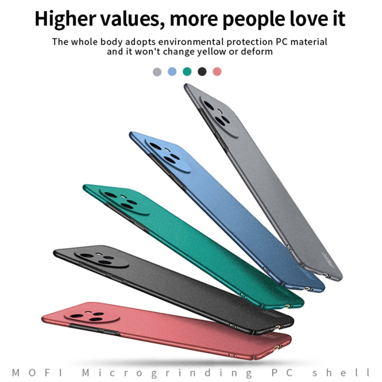 For Honor 100 Pro MOFI Fandun Series Frosted PC Ultra-thin All-inclusive Phone Case(Green) - Honor Cases by MOFI | Online Shopping UK | buy2fix