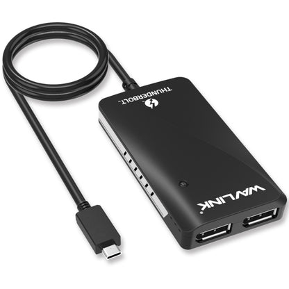 WAVLINK WL-UTA01D Type-C  Thunderbolt 3 to Dual DisplayPort Adapter Splitter Converter - Converter by WAVLINK | Online Shopping UK | buy2fix