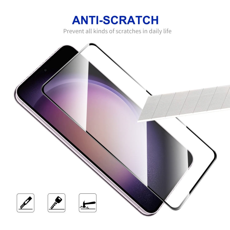 For Samsung Galaxy S24 5G 2pcs ENKAY Hat-Prince 0.18mm High Aluminum-silicon Tempered Glass Film, Support Ultrasonic Fingerprint Unclock - Galaxy S24 5G Tempered Glass by ENKAY | Online Shopping UK | buy2fix