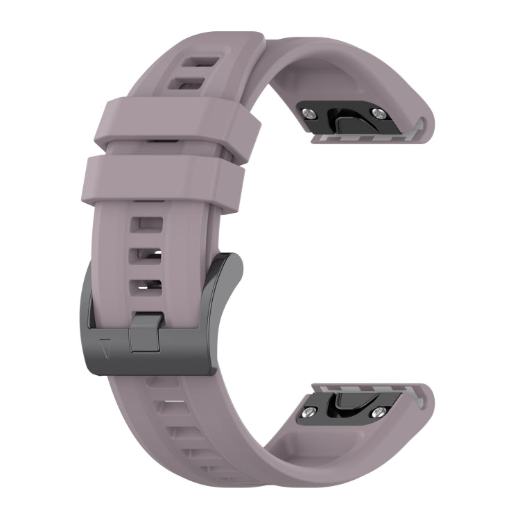 For Garmin Epix Gen2 / Epix Pro Gen2 47mm Solid Color Black Buckle Silicone Quick Release Watch Band(Purple) - Watch Bands by buy2fix | Online Shopping UK | buy2fix