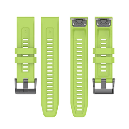 For Garmin Forerunner 965 / 955 / 945 / 935 Solid Color Black Buckle Silicone Quick Release Watch Band(Lime green) - Watch Bands by buy2fix | Online Shopping UK | buy2fix