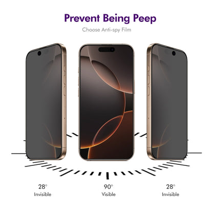 For iPhone 16 Pro ENKAY Easy Install Anti-peeping Privacy Full Screen Tempered Glass Film - iPhone 16 Pro Tempered Glass by ENKAY | Online Shopping UK | buy2fix