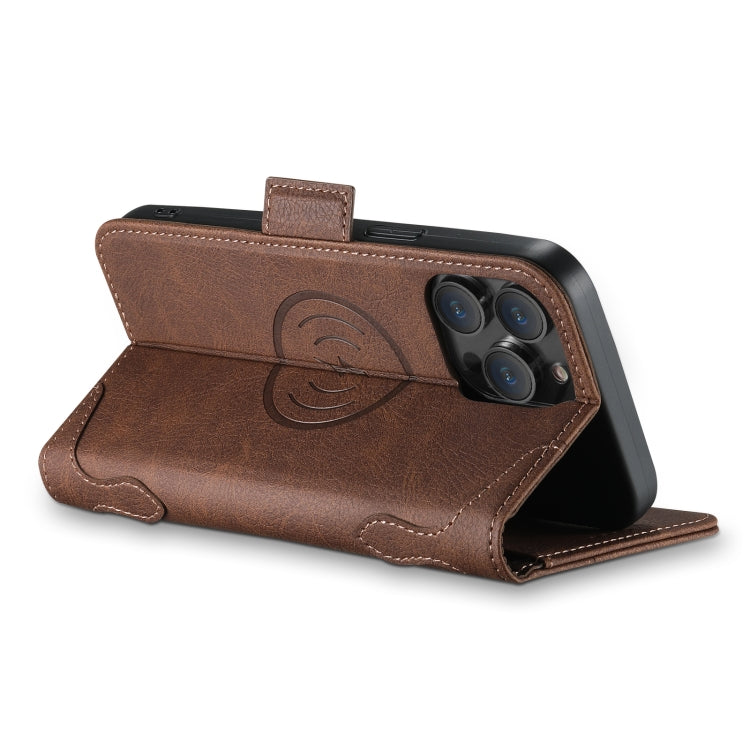 For iPhone 15 SUTENI J07 Multifunctional Horizontal Flip Magsafe Leather Phone Case(Brown) - iPhone 15 Cases by Suteni | Online Shopping UK | buy2fix