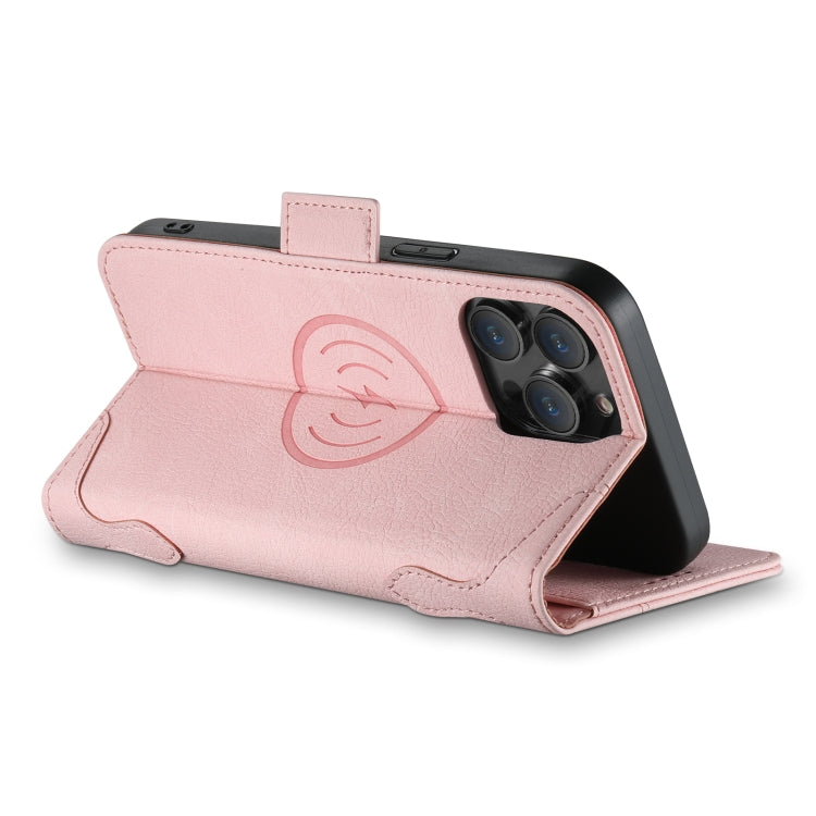 For iPhone 15 Plus SUTENI J07 Multifunctional Horizontal Flip Magsafe Leather Phone Case(Pink) - iPhone 15 Plus Cases by Suteni | Online Shopping UK | buy2fix