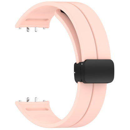 For Samsung Galaxy Fit 3 SM-R390 Magnetic Folding Buckle Silicone Watch Band(Pink) - Watch Bands by buy2fix | Online Shopping UK | buy2fix