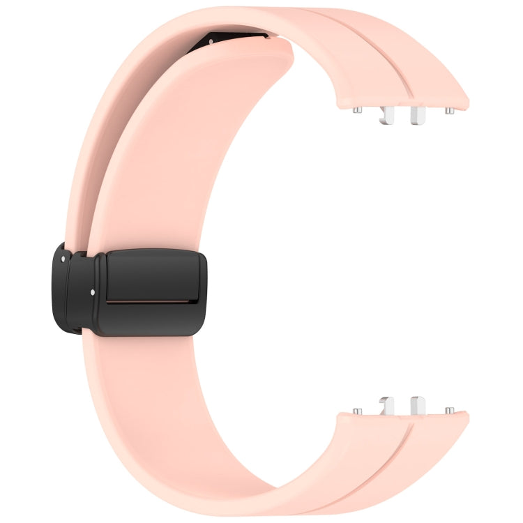 For Samsung Galaxy Fit 3 SM-R390 Magnetic Folding Buckle Silicone Watch Band(Pink) - Watch Bands by buy2fix | Online Shopping UK | buy2fix