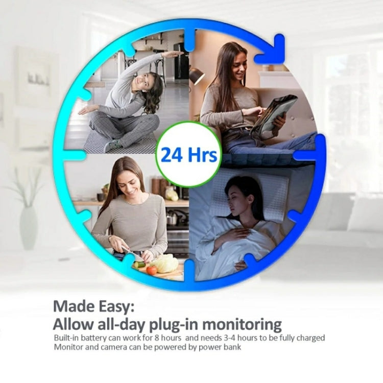 Temperature Detection 2 Way Voice Baby Security Video Camera 2.8-inch LCD Baby Monitor(EU Plug) - Baby Monitor by buy2fix | Online Shopping UK | buy2fix