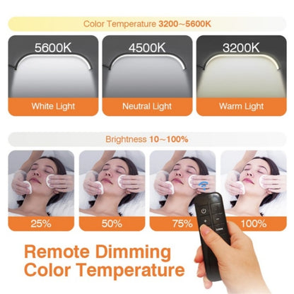 HD-G63X Floor Standing Remote Dimming LED Moon Lamp Manicure Eyelash Beauty Lamp(EU Plug) - Selfie Light by buy2fix | Online Shopping UK | buy2fix
