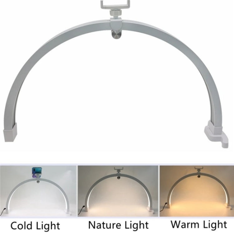 M12X Foldable LED Half Moon Lamp Touch Control Nail Art Lamp, Length: 56cm(AU Plug) - Selfie Light by buy2fix | Online Shopping UK | buy2fix