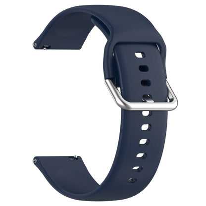For Xiaomi Watch 2 Solid Color Metal Silver Buckle Silicone Watch Band, Size: L(Dark Blue) - Watch Bands by buy2fix | Online Shopping UK | buy2fix