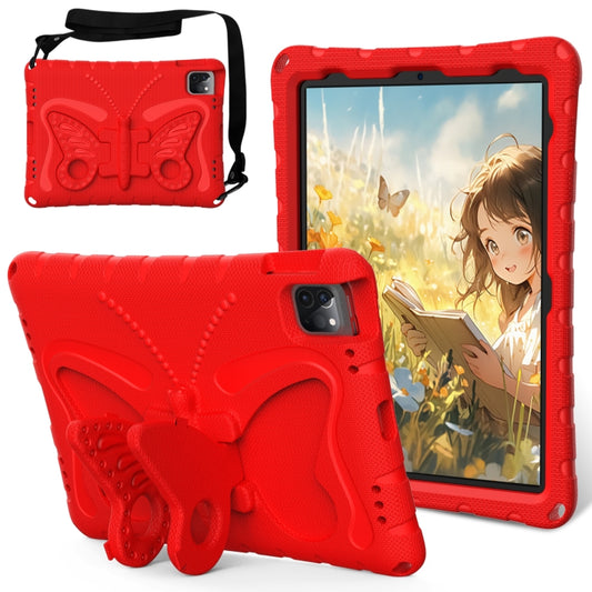 For iPad Pro 11 2024 Butterfly Bracket EVA Shockproof Tablet Case(Red) - iPad Pro 11 2024 Cases by buy2fix | Online Shopping UK | buy2fix