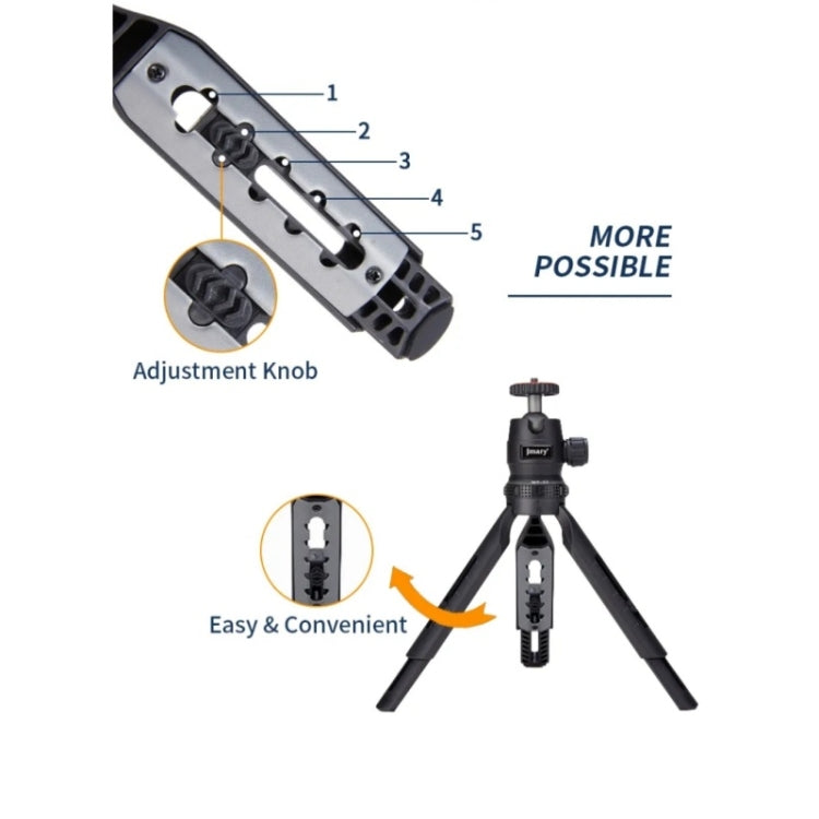 JMARY MT-30 Desktop Tripod Camera Phone Projector Selfie Stick 5-section Adjustable Tripod - Tripods by Jmary | Online Shopping UK | buy2fix