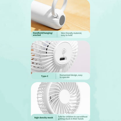 S13 Portable Summer Cooling Fan Hanging Buckle Mini 3 Wind Speed Handheld Fan(White) - Electric Fans by buy2fix | Online Shopping UK | buy2fix