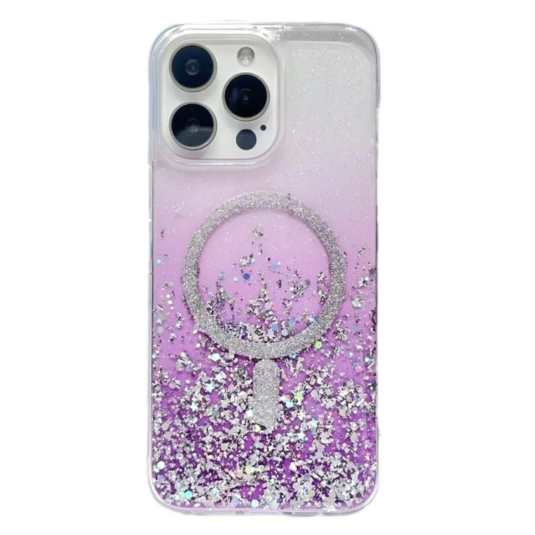 For iPhone 15 Pro Max Gradient Glitter MagSafe PC Hybrid TPU Phone Case(Gradient Purple) - iPhone 15 Pro Max Cases by buy2fix | Online Shopping UK | buy2fix