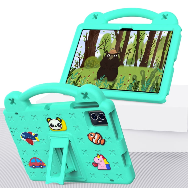 For Walmart ONN 10.1 Gen4 2024 Handle Kickstand Children EVA Shockproof Tablet Case(Mint Green) - Others by buy2fix | Online Shopping UK | buy2fix