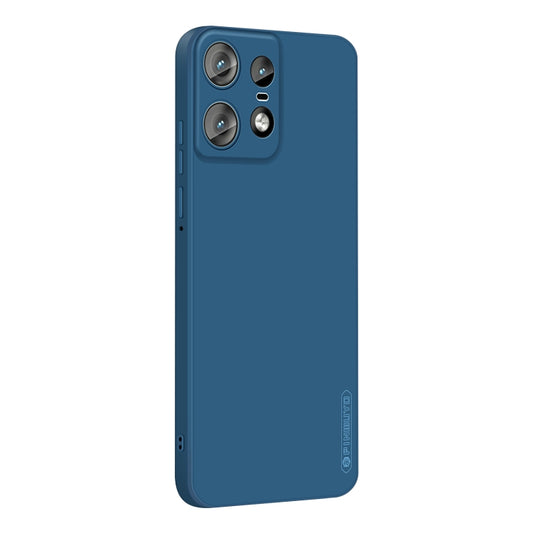 For Motorola Edge 50 Pro PINWUYO Sense Series Liquid Silicone TPU Phone Case(Blue) - Motorola Cases by PINWUYO | Online Shopping UK | buy2fix