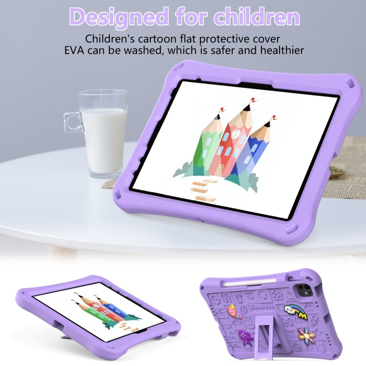 For iPad Air 11 2024 Hi Baby EVA Full Body Tablet Case with Strap(Light Purple) - iPad Air 11 2024 Cases by buy2fix | Online Shopping UK | buy2fix