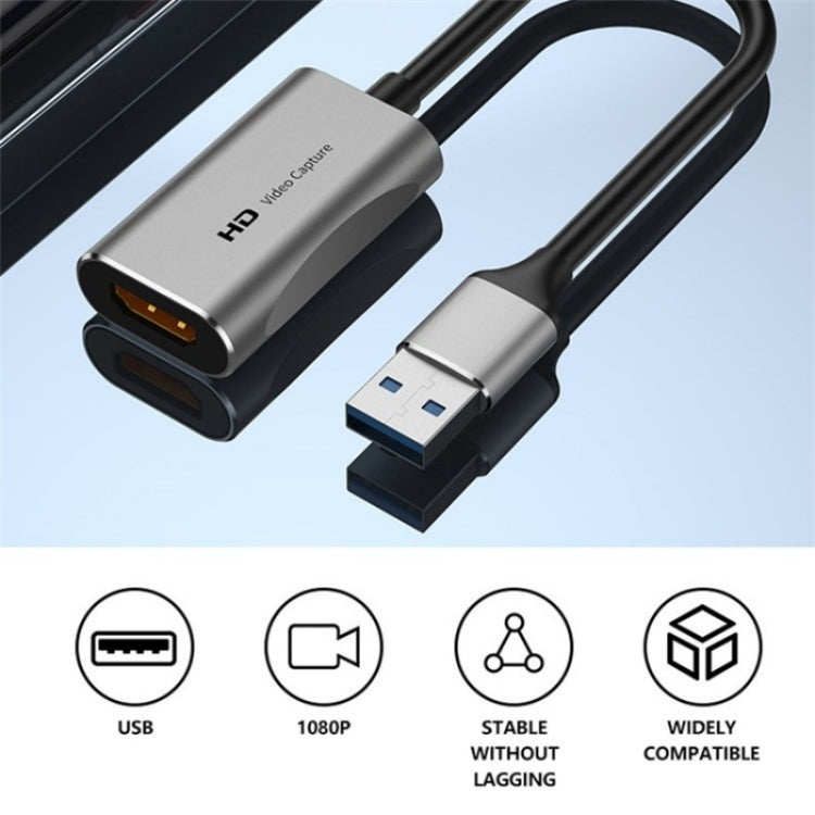 C31 For Game Recording Live Streaming USB to HDMI HD Video Capture Card Adapter Cord - Video Capture Solutions by buy2fix | Online Shopping UK | buy2fix