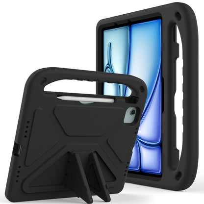 For iPad Air 11 / Pro 11 2024 Handle EVA Shockproof Tablet Case with Holder(Black) - iPad Air 11 2024 Cases by buy2fix | Online Shopping UK | buy2fix