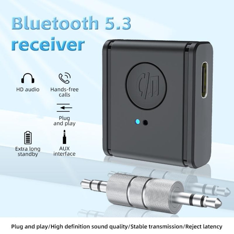 B1 Bluetooth 5.3 AUX Receiver 3.5mm Car Audio Adapter HiFi Sound Hand-Free Call - Bluetooth Car Kits by buy2fix | Online Shopping UK | buy2fix