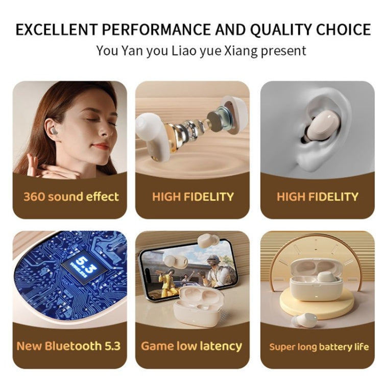 Pro mini AI Noise Cancelling Mic Bluetooth 5.3  Wireless Earphones(Skin Colour) - Bluetooth Earphone by buy2fix | Online Shopping UK | buy2fix