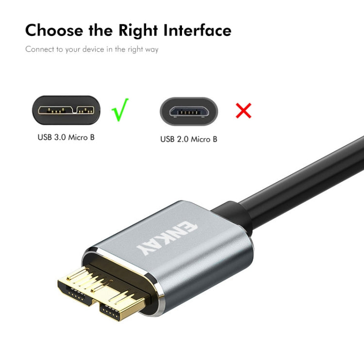 ENKAY USB 3.1 Type-C to USB 3.0 Micro B 10Gbps Data Camera Hard Drive Cable, Length:0.5m - Others by ENKAY | Online Shopping UK | buy2fix