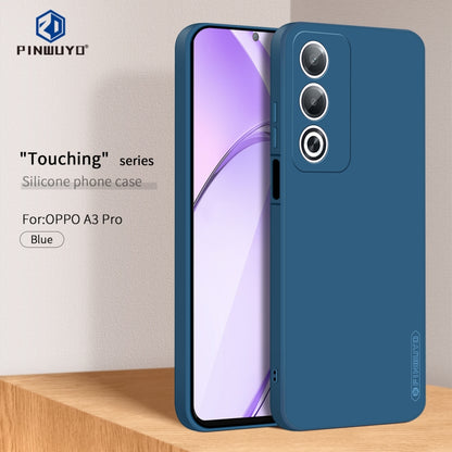 For OPPO A3 Pro Global PINWUYO Sense Series Liquid Silicone TPU Phone Case(Blue) - OPPO Cases by PINWUYO | Online Shopping UK | buy2fix