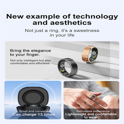 R03 SIZE 8 Smart Ring, Support Heart Rate / Blood Oxygen / Sleep / Multiple Sports Modes(Black) - Smart Rings / Smart Telephones by buy2fix | Online Shopping UK | buy2fix