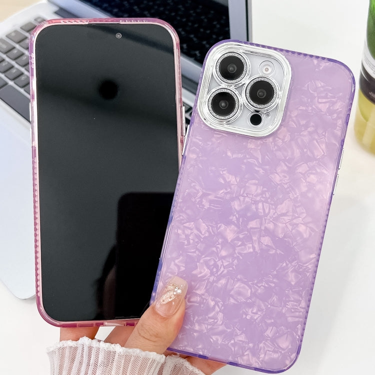 For iPhone 16 Pro Max Plating Glitter Texture TPU Phone Case with Lens Film(Purple Wrinkles) - iPhone 16 Pro Max Cases by buy2fix | Online Shopping UK | buy2fix