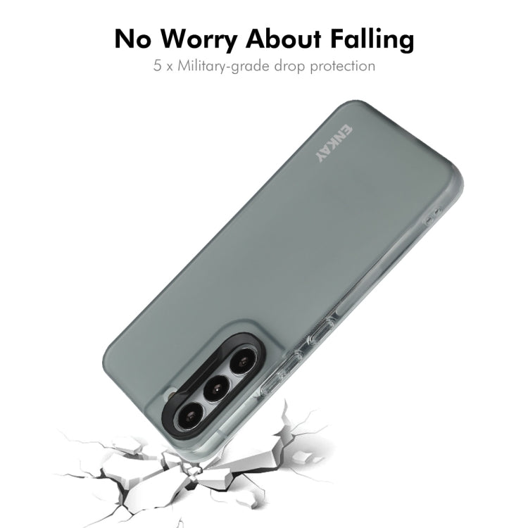 For Samsung Galaxy S24 5G ENKAY Hat-Prince Translucent Matte TPU Soft Phone Case(Grey) - Galaxy S24 5G Cases by ENKAY | Online Shopping UK | buy2fix