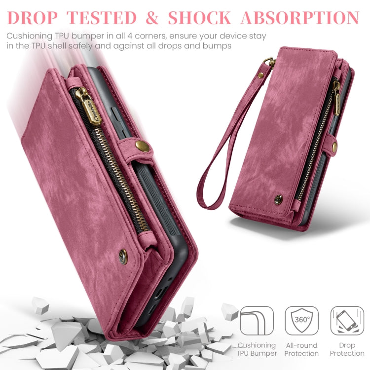 For Google Pixel 9 / 9 Pro CaseMe 008 Detachable Multifunctional Leather Phone Case(Wine) - Google Cases by CaseMe | Online Shopping UK | buy2fix