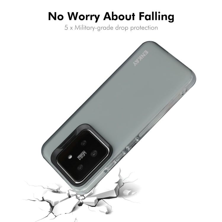 For Xiaomi 14 Pro ENKAY Hat-Prince Translucent Matte TPU Phone Case + 3D Hot Bending Film(White) - 14 Pro Cases by ENKAY | Online Shopping UK | buy2fix