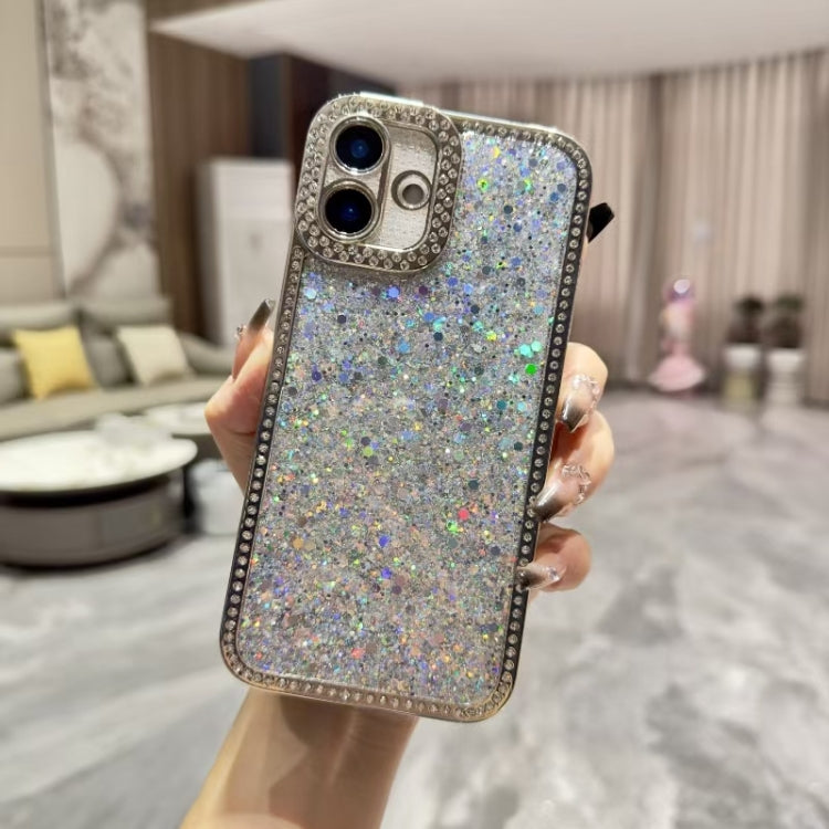 For iPhone 16 Plus Diamond Glitter Sequins TPU Phone Case(Silver) - iPhone 16 Plus Cases by buy2fix | Online Shopping UK | buy2fix