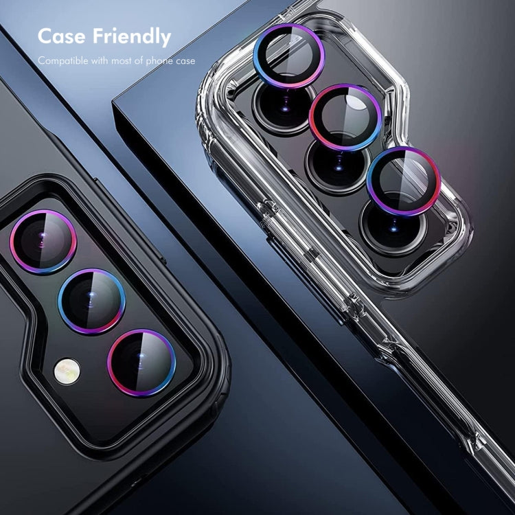 For OPPO Reno12 / Reno12 Pro Global ENKAY Hat-Prince 9H Rear Camera Lens Aluminium Alloy Tempered Glass Film(Black) - Reno12 Pro Tempered Glass by ENKAY | Online Shopping UK | buy2fix