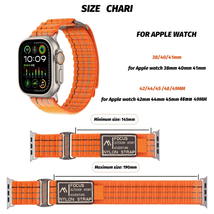 For Apple Watch Ultra 2 49mm Two Sections Nylon Hook and Loop Fastener Watch Band(Cherry Red) - Watch Bands by buy2fix | Online Shopping UK | buy2fix