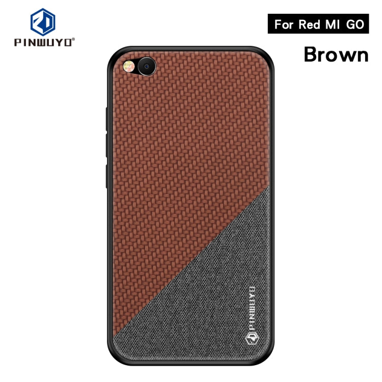 PINWUYO Honors Series Shockproof PC + TPU Protective Case for Xiaomi Redmi Go(Brown) - Xiaomi Cases by PINWUYO | Online Shopping UK | buy2fix