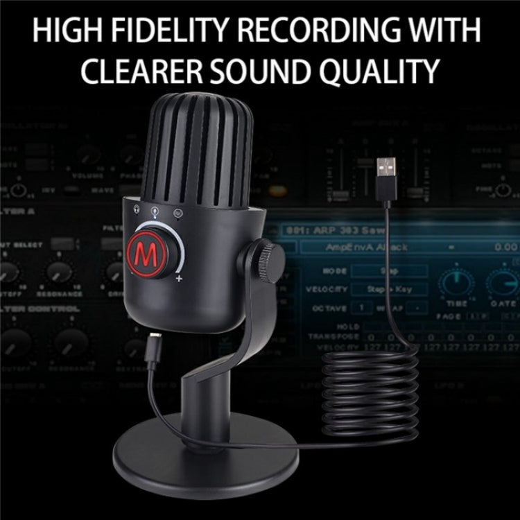 PDO-20 USB Gaming Desktop Microphone Noise Reduction Condenser Microphone(Black) - Microphone by buy2fix | Online Shopping UK | buy2fix